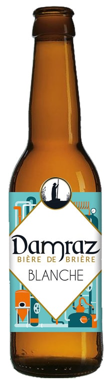 Image détourée d'une bière Damraz blanche.