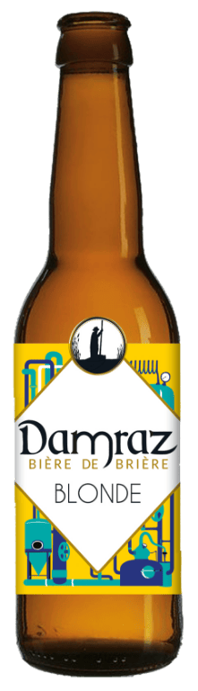 Image détourée d'une bière Damraz blonde.
