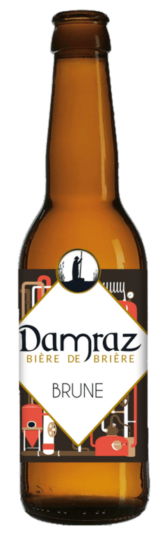 Image détourée d'une bière Damraz brune.